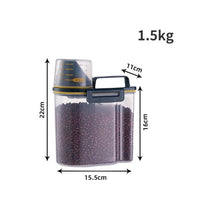Load image into Gallery viewer, Dog Cat Food Pail Plastic Storage Tank with Measuring Cup