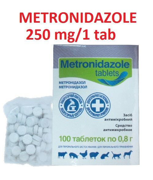 Metron 250 for Cattle Sheep Pigs Fur-Bearing animals Dogs Cats Birds (100 tabs.)