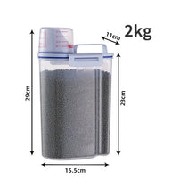 Load image into Gallery viewer, Dog Cat Food Pail Plastic Storage Tank with Measuring Cup