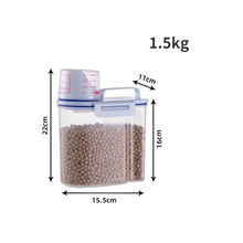 Load image into Gallery viewer, Dog Cat Food Pail Plastic Storage Tank with Measuring Cup
