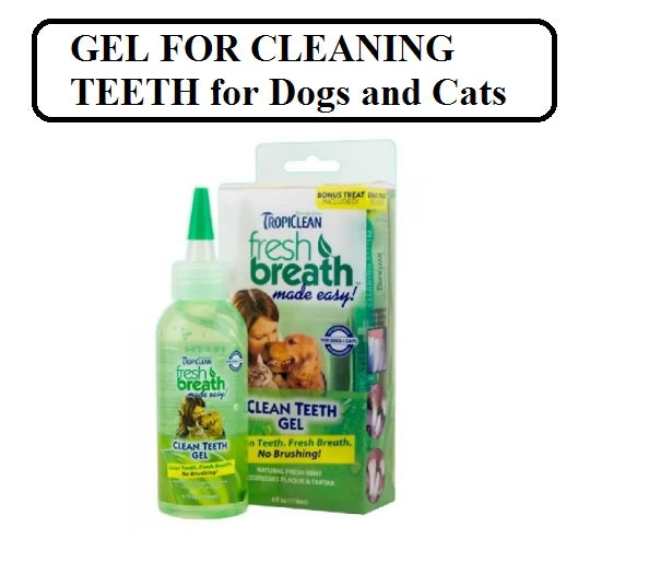 TROPICLEAN GEL FOR CLEANING TEETH, 118 ML for Dogs and Cats